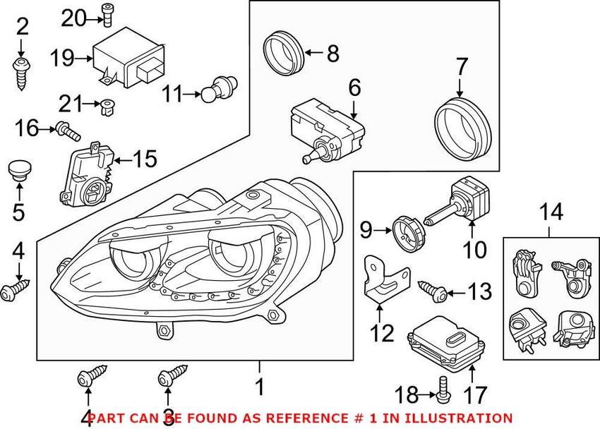 Headlight Assembly - Driver Side (Xenon)